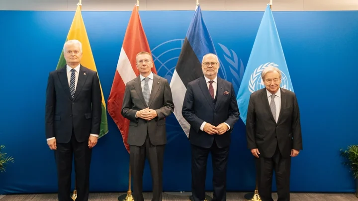 UN chief meets presidents of the three Baltic states